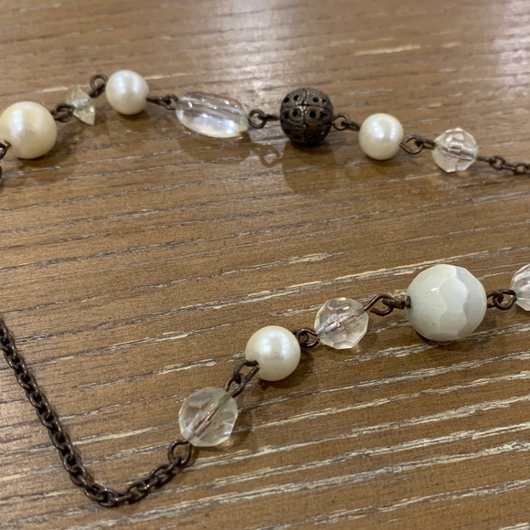 Art nouveau roaring 20s long mix bead necklace - Picture 4 of 11